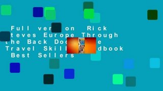 Full version  Rick Steves Europe Through the Back Door: The Travel Skills Handbook  Best Sellers