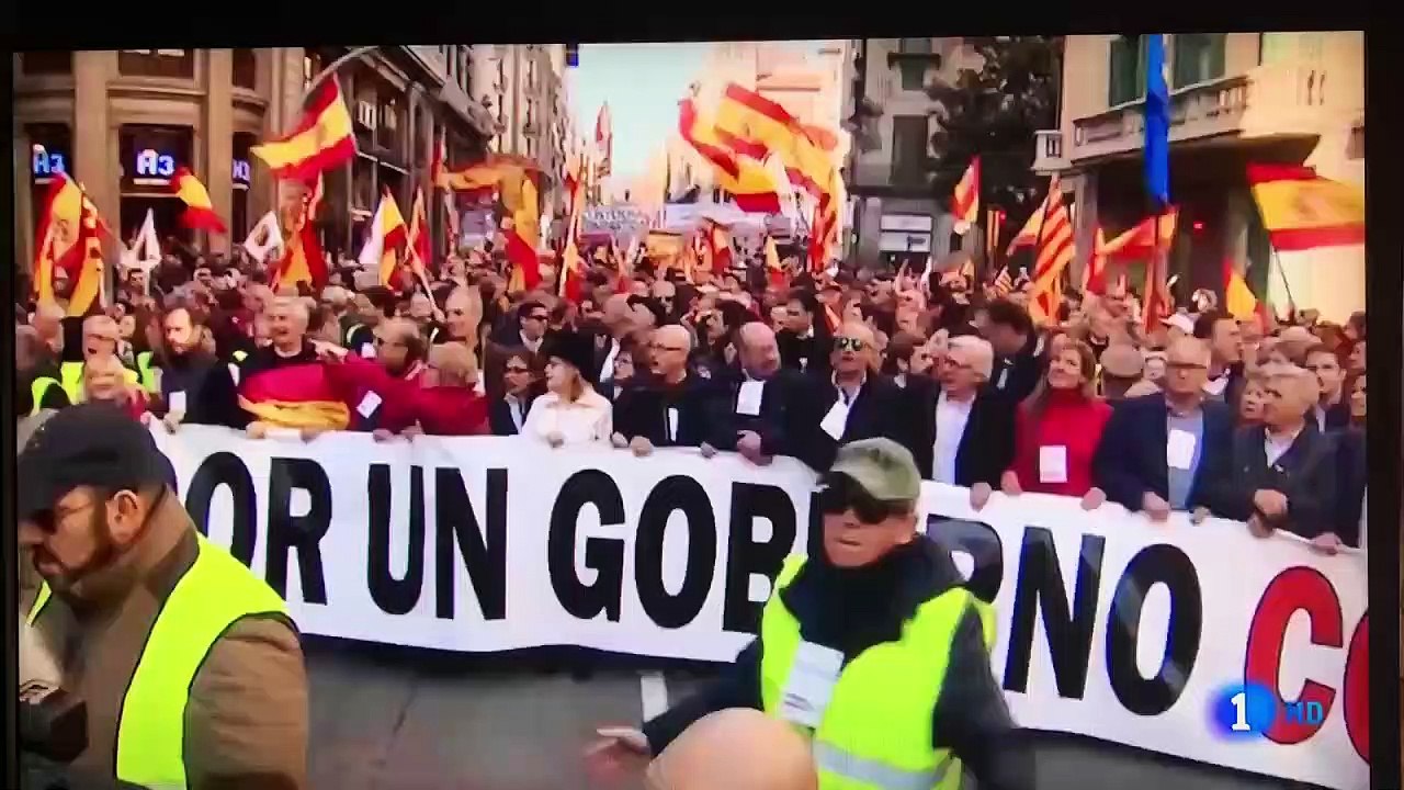 La TVE de Mateo llama "antifascistas" a quienes reventaron una manifestación constitucionalista en Gerona