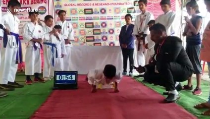 Indian teen performs 141 knuckle pushups in 60 seconds to smash record