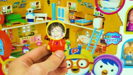Learn Common words with Pororo the Little Penguin's Toy house! الحفار, الجرار, سيارة الإطفاء, شاحنات القمامة و سيارات الشرطة ومجمو Excavator Toys#10