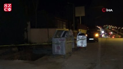 Yer altı çöp konteyneri için kazılmış kuyuya düştü