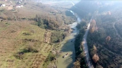 Yağışlar Melen Çayı'ndaki raftingcileri mutlu etti