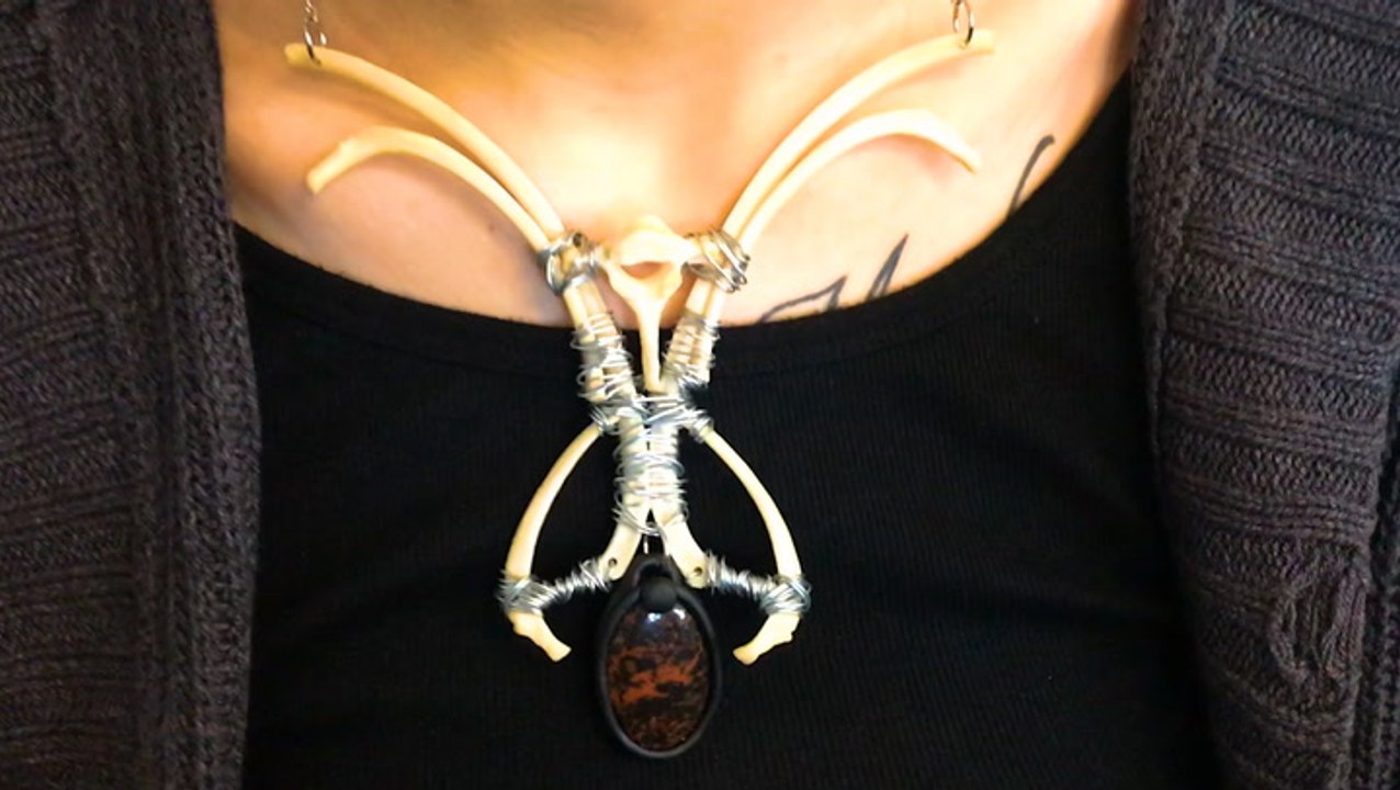 This artist makes striking jewelry out of ethically-sourced animal bones