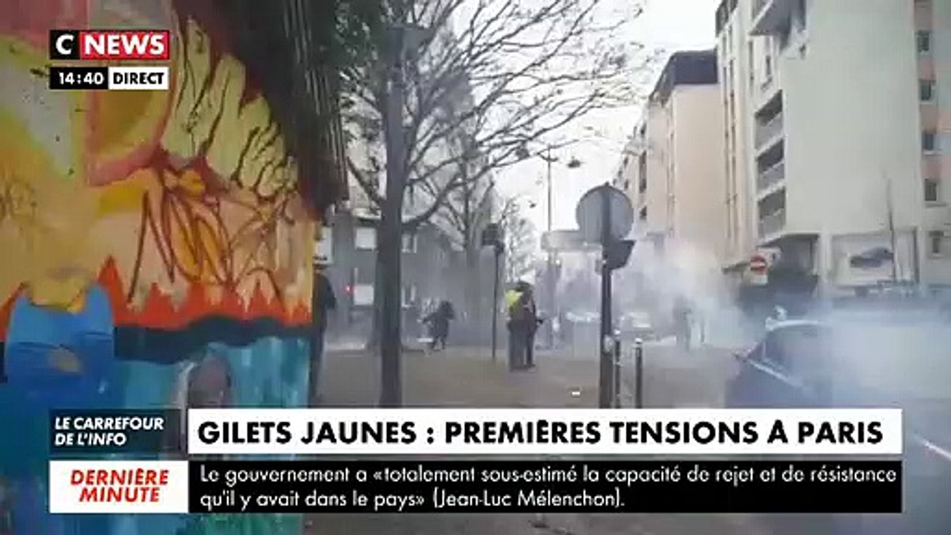 Images des incidents à Paris le samedi 7 décembre 2019 lors des  manifestations - Vidéo Dailymotion