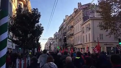 Marseille : plusieurs milliers de manifestants entre Saint-Charles et la rue de Rome
