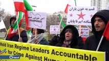 ناشطون يتظاهرون بفيينا احتجاجا على زيارة نائب وزير الخارجية الإيراني