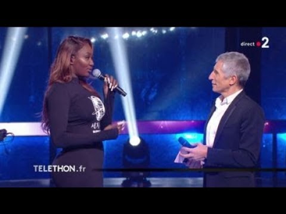 L'instant malaise du Téléthon 2019  Aya Nakamura perd ses moyens face à Nagui et parle de    ses fa