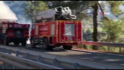 Muğla'da tır alev alev yandı