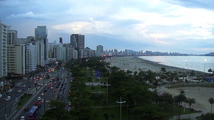 Orla da cidade de Santos em 23 de Dezembro de 2016