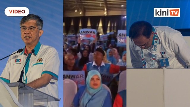 Tian Chua pula kena boo ketika sebut nama Azmin, Zuraida, Anwar bangun tenangkan