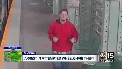 Police capture man who tried to steal woman's wheelchair on light rail.