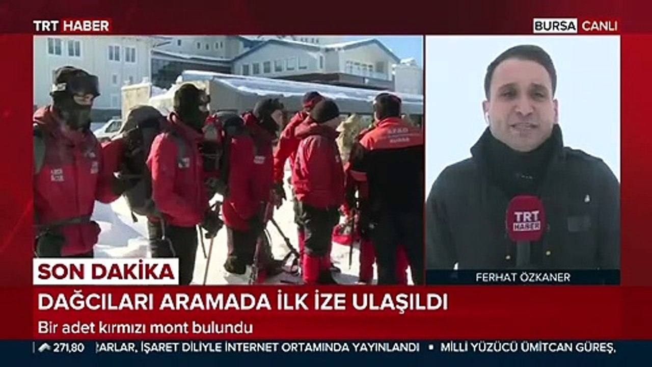 Uludağ'da kaybolan dağcılara ait ilk ize ulaşıldı