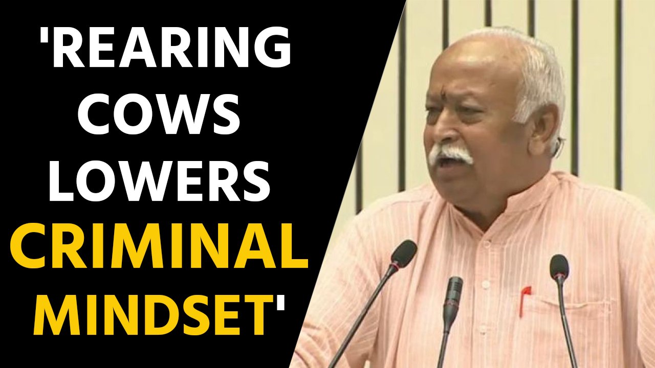RSS chief Mohan Bhagwat says rearing cows lower...