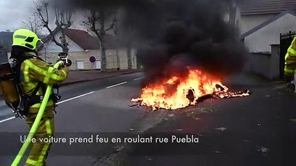 Une voiture prend feu au Creusot (8/12/19)