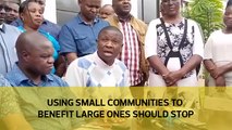 Using small communities to benefit large ones should stop