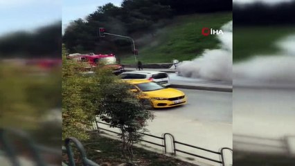Beyoğlu’nda korku dolu anlar... LPG yüklü araç alev alev yandı