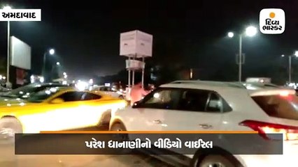 સિંધુ ભવન રોડ પર વિપક્ષ નેતા ધાનાણીએ ટ્રાફિક પોલીસ બની ટ્રાફિક નિયમન કર્યું