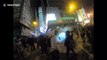 Protesters set up barricades in central Hong Kong