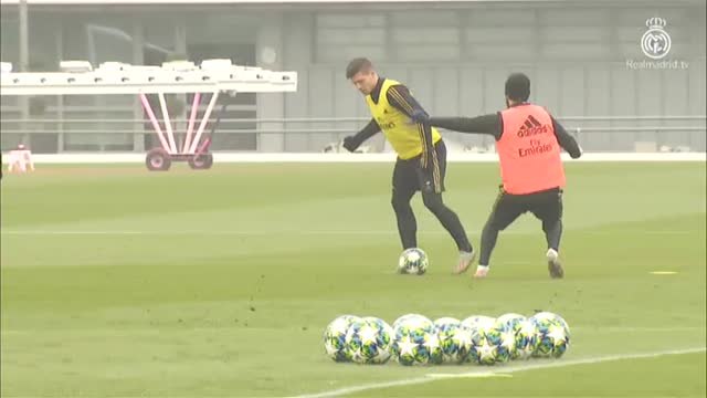 El Madrid se prepara para medirse al Brujas