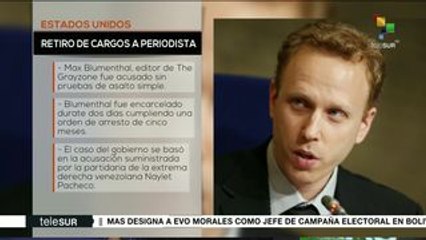 EE.UU.: gobierno retira demanda contra el periodista Max Blumenthal