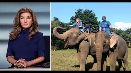 Apprentice star Karren Brady under fire for &#39;animal cruelty&#39; after riding elephant