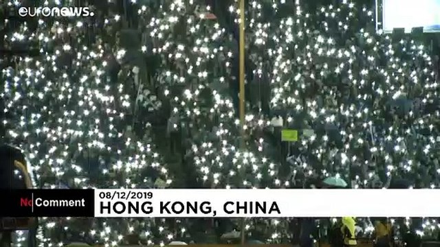 Гонконг: массовая акция в поддержку протестного движения