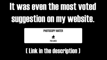 Photocopier de l'eau ça donne quoi ? LOL