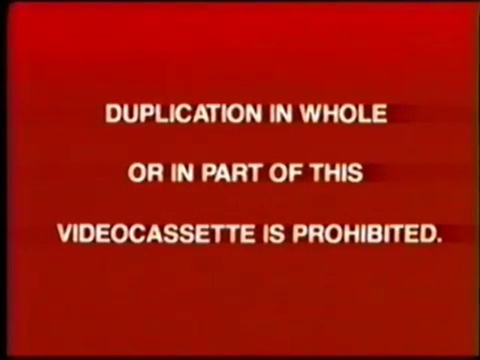 1986 Dark Red FBI Warnings 1986 Sorcerer Mickey Walt Disney Home Video ...