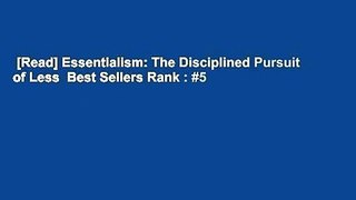 [Read] Essentialism: The Disciplined Pursuit of Less  Best Sellers Rank : #5