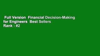 Full Version  Financial Decision-Making for Engineers  Best Sellers Rank : #2