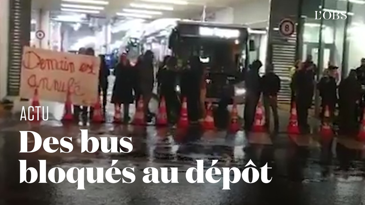 Des grévistes bloquent les dépôts de bus de la RATP