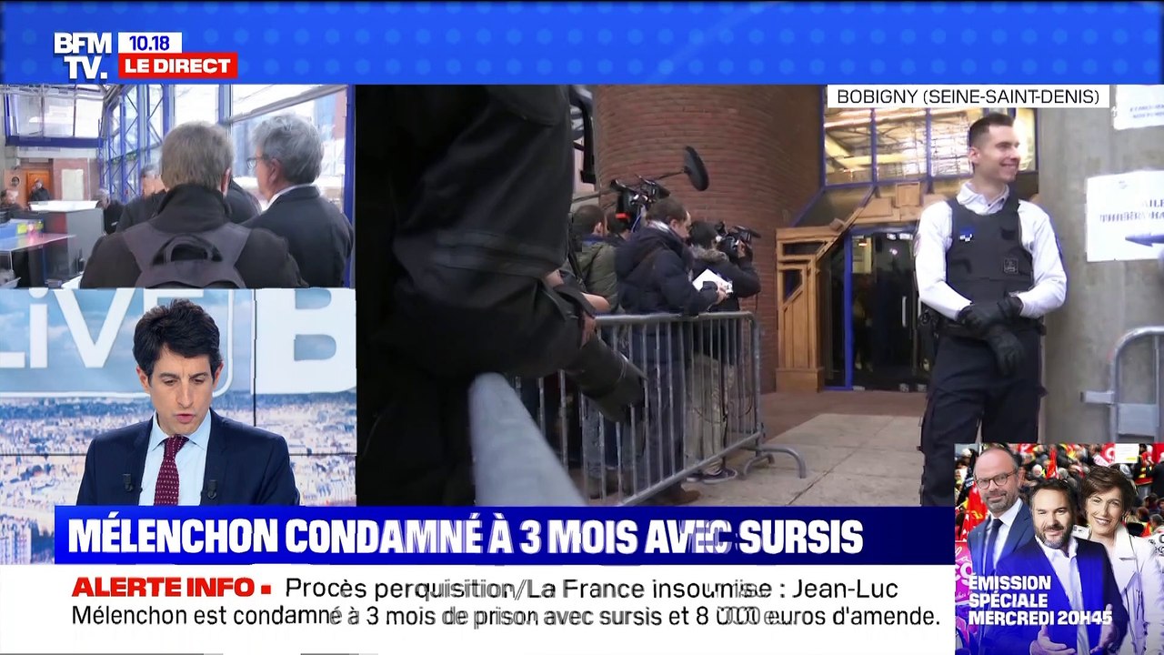 Mélenchon condamné à 3 mois avec sursis - 09/12