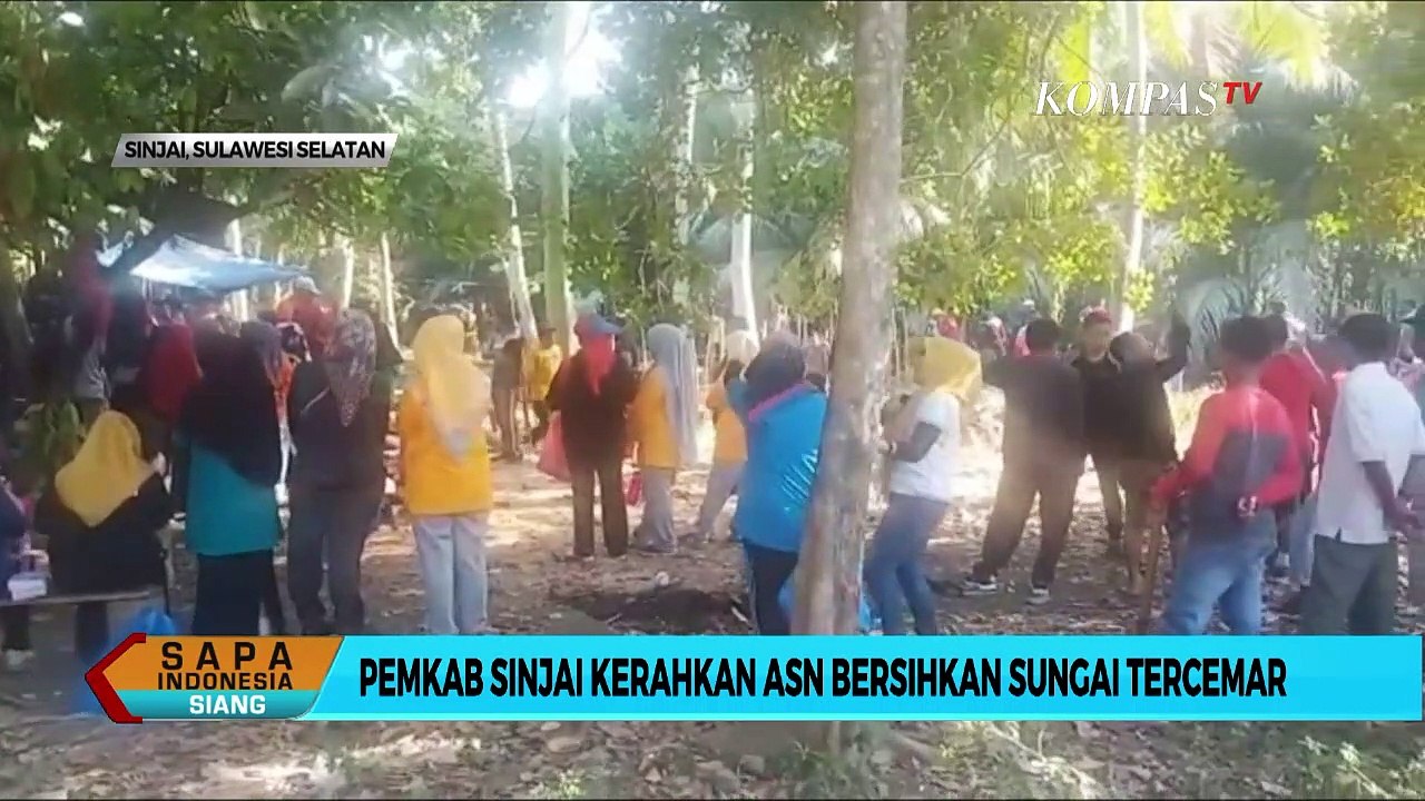 Sungai Tercemar, Pemkab Sinjai Kerahkan ASN Bersihkan