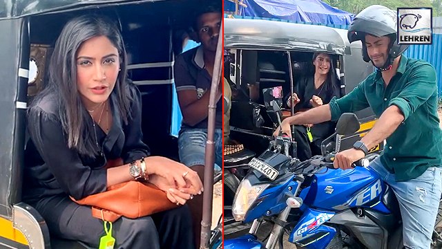 Surbhi Chandna Takes Auto Rickshaw Ride On The Sets Of Sanjivani 2