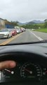 Protesto gera congestionamento na BR 101, na Serra