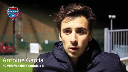 Antoine Garcia (FC Villefranche Beaujolais B) : "Bien pour nous d'être revenu au score"