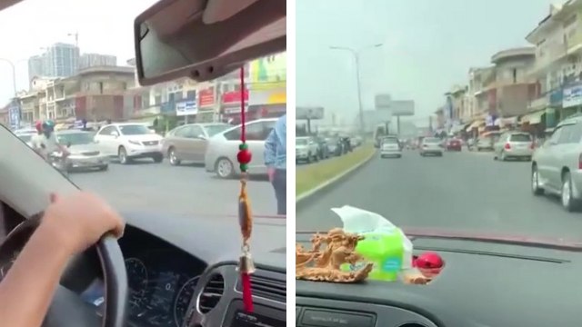 La technique pour passer devant tout le monde quand la route est complètement bouchée