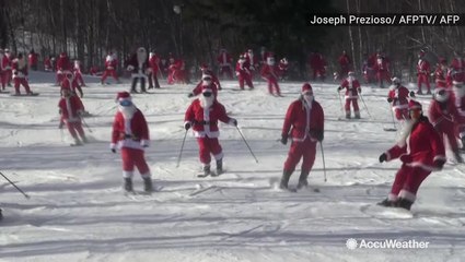 With all of these Santas, checking the list twice will be easy
