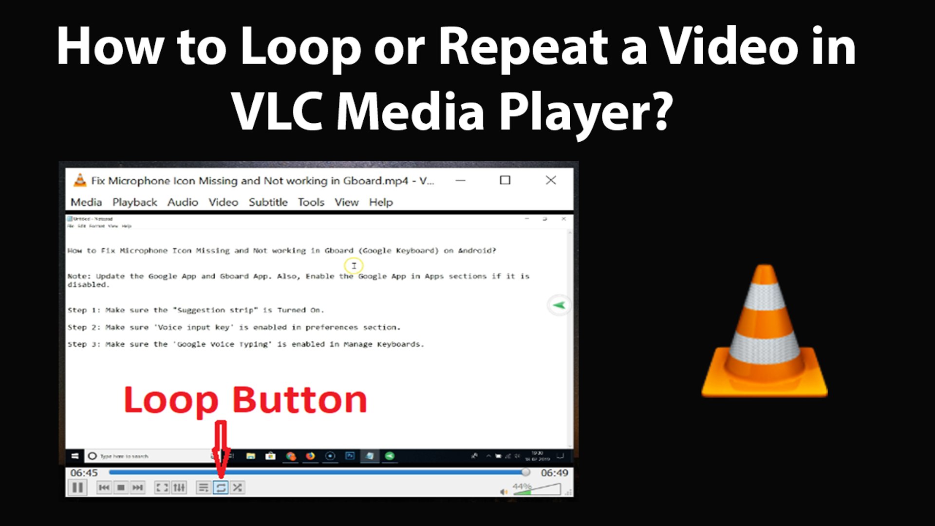 How to Loop or Repeat a Video in VLC Media Player? - video Dailymotion