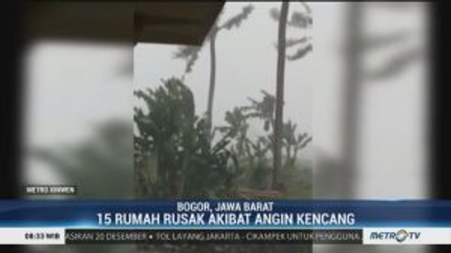 Belasan Rumah di Bogor Rusak Akibat Angin Kencang