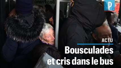 Download Video: Grève : des bousculades et des cris suite au blocage des dépôts de bus