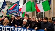Fratelli d'Italia contro il Mes davanti il Consiglio europeo a Bruxelles (09.12.19)