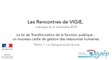 Les rencontres de Vigie 2019 : Un dialogue social rénové