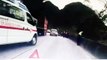 Chinese police officer jumps over wall to escape being crushed by oncoming truck