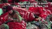 New York : des personnes dorment dehors en soutien aux SDF