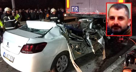 Samsun'da otomobil tırın altına girdi: 1 ölü