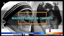 Mariana Flores Melo con la Madre Teresa de Calcuta