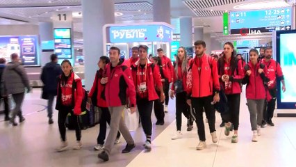 Avrupa’da derece elde eden milliler yurda döndü