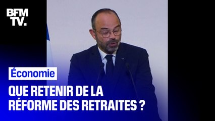 Скачать видео: Âge de départ, régimes spéciaux...Que retenir des annonces d’Edouard Philippe sur la réforme des retraites?