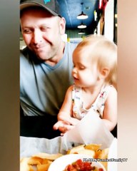 Funniest Baby React To Daddy Eating